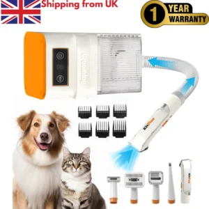 KITPLUS Pro Multifunctional Pet Grooming Kit with 2L Large Capacity Vacuum & 11 Pro Tools