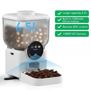6.5L App Controlled Automatic Pet Feeder With 1080P Night Vision Ultra Wide-Angle Camera & Two-Way Audio
